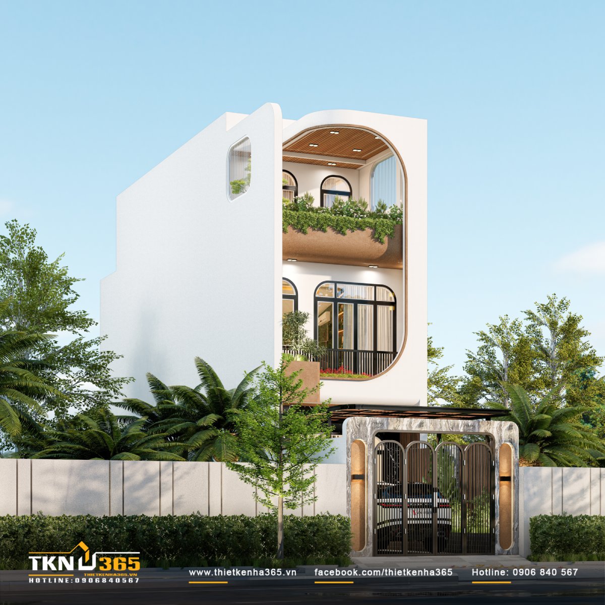 Thiết kế nhà phố 1 trệt 2 lầu 2