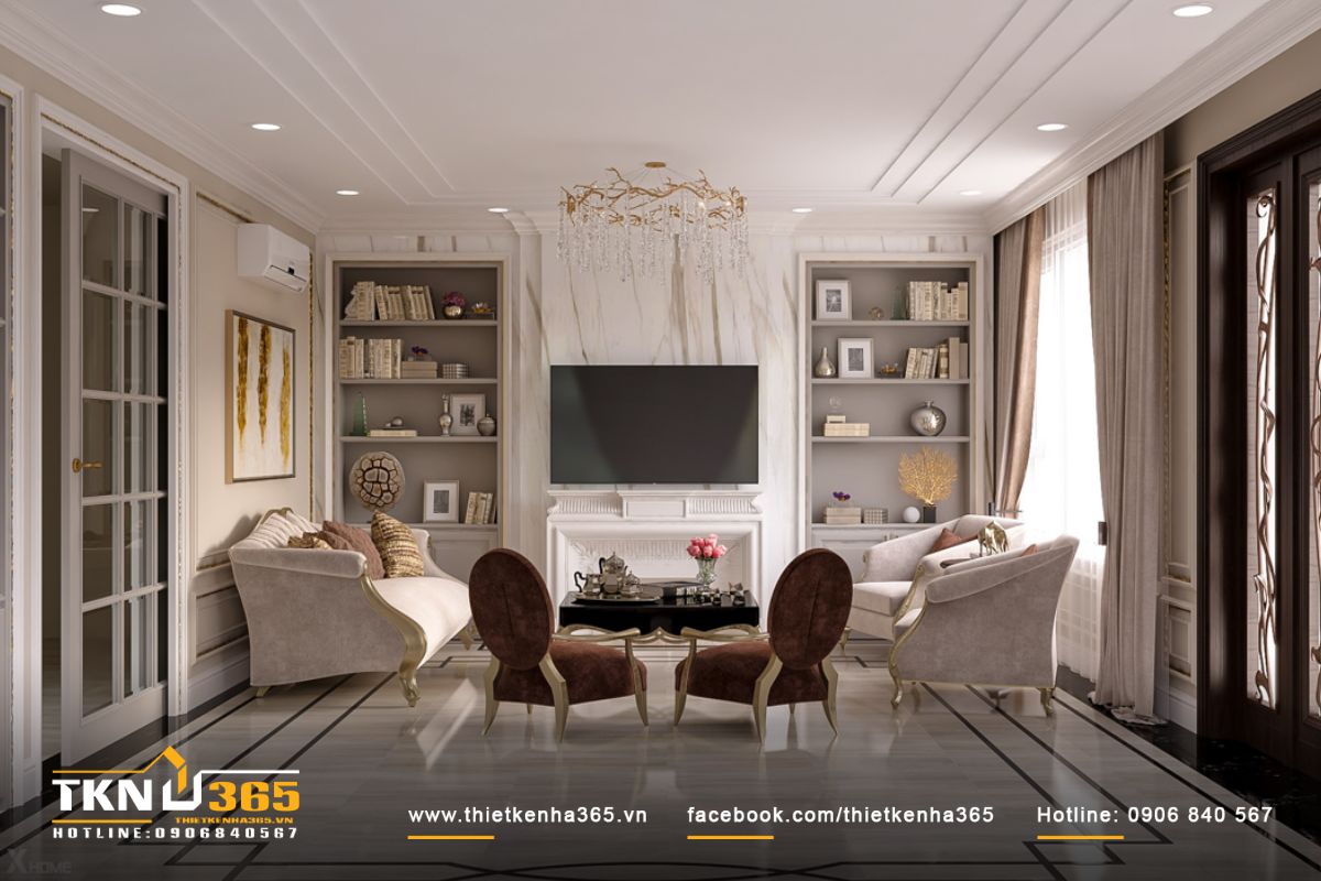 Phân bổ công năng phòng khách dễ tiếp cận, đầy đủ công năng