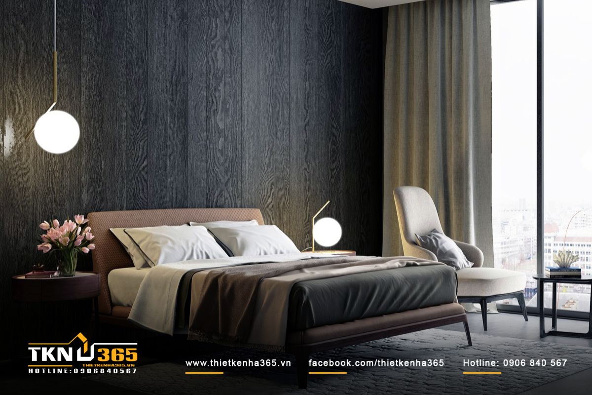 Thiết kế nội thất ph&ograve;ng ngủ đầy đủ ti&ecirc;n nghi