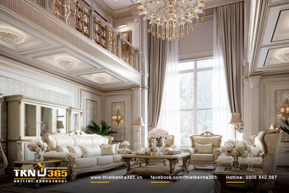 Thiết kế nội thất biệt thự phong c&aacute;ch t&acirc;n cổ điển