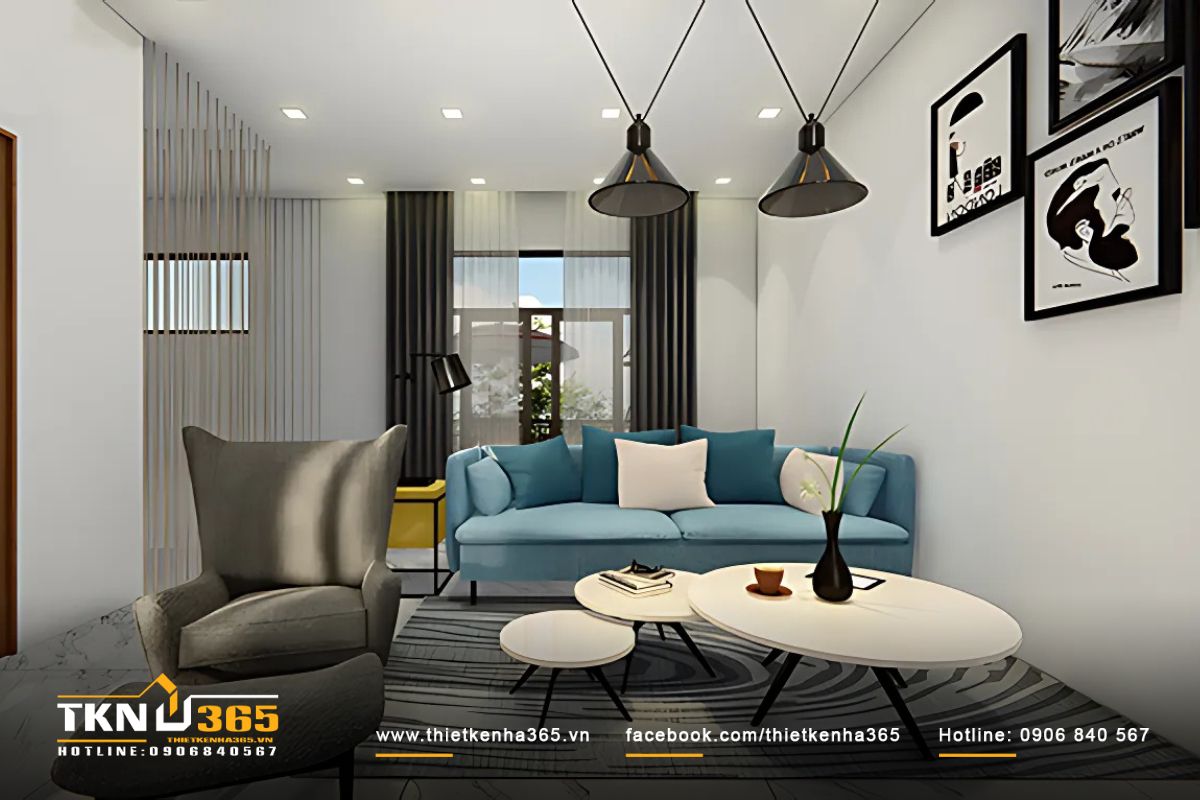 Kh&ocirc;ng gian ph&ograve;ng sinh hoạt chung ấm c&uacute;ng