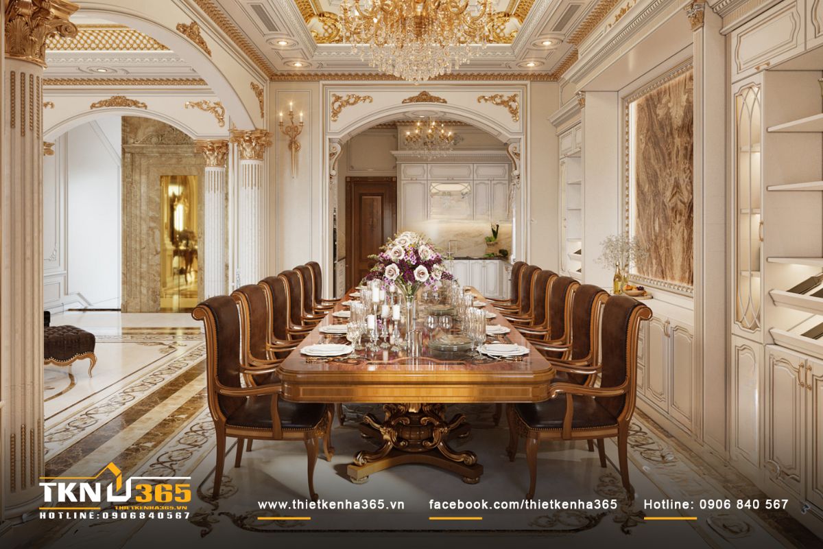 Thiết kế nội thất biệt thự phong c&aacute;ch quyền qu&yacute;