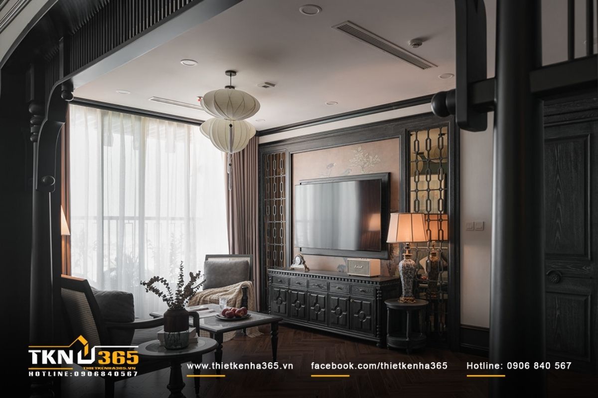 Thiết kế nội thất nhà 4 tầng phong cách đồng quê thanh lịch