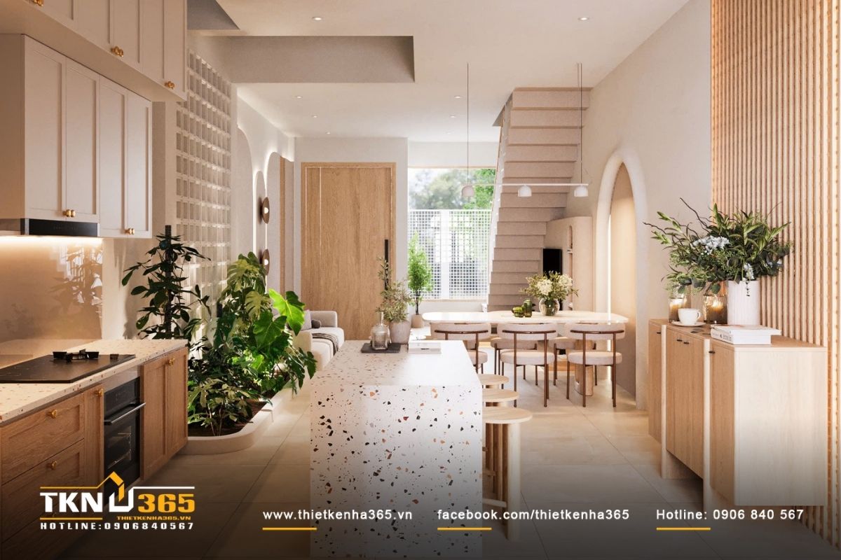 Tổng thể thiết kế nhà thoáng và tràn ngập ánh sáng