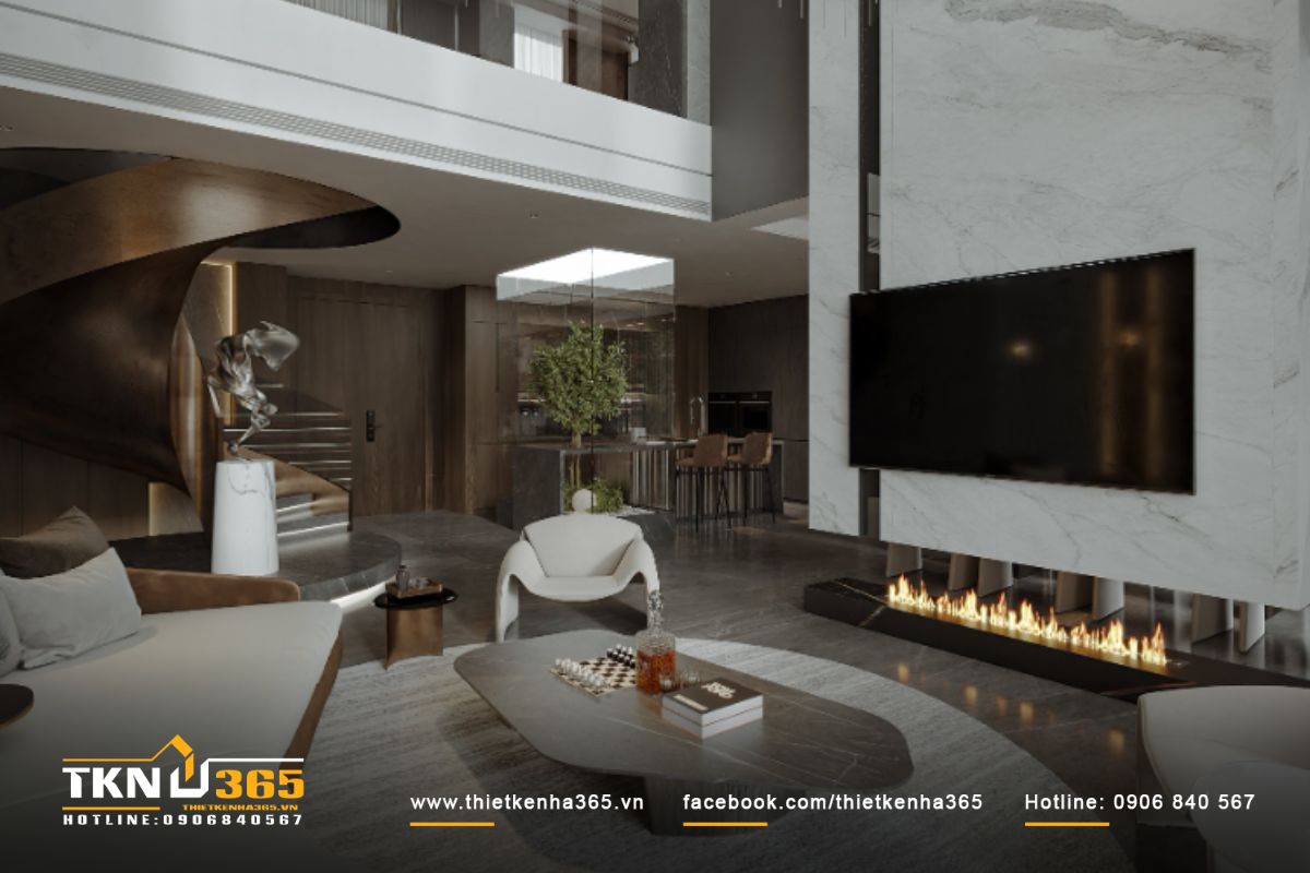 Ph&ograve;ng kh&aacute;ch rộng r&atilde;i, thiết kế tinh tế, mang lại cảm gi&aacute;c ch&agrave;o đ&oacute;n