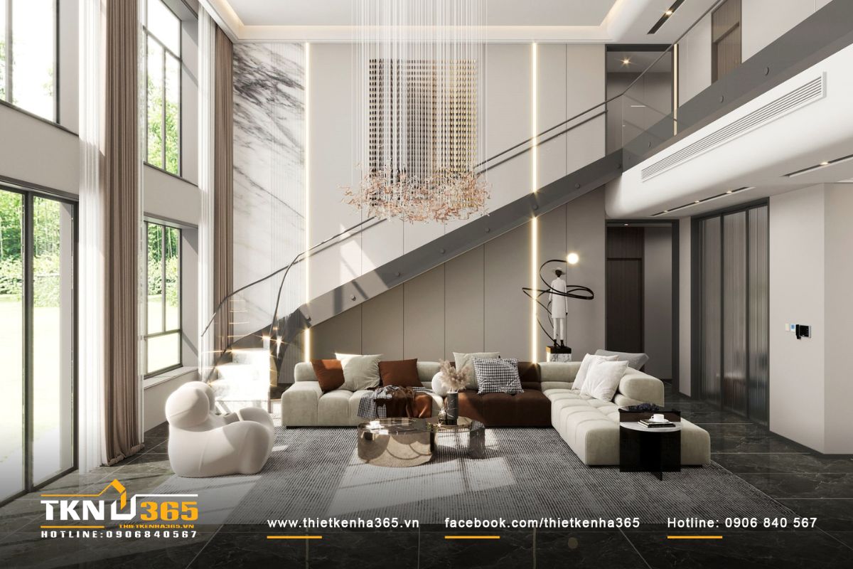 Lựa chọn chất liệu nội thất l&agrave; yếu tố then chốt, ảnh hưởng lớn đến độ bền v&agrave; phong c&aacute;ch thẩm mỹ của ph&ograve;ng kh&aacute;ch biệt thự