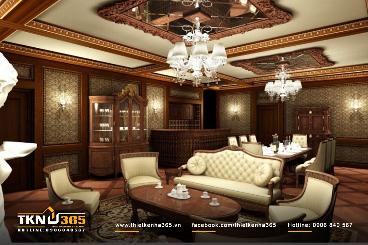 Lưu &yacute; yếu tố phong thủy khi thiết kế nội thất ph&ograve;ng kh&aacute;ch biệt thự