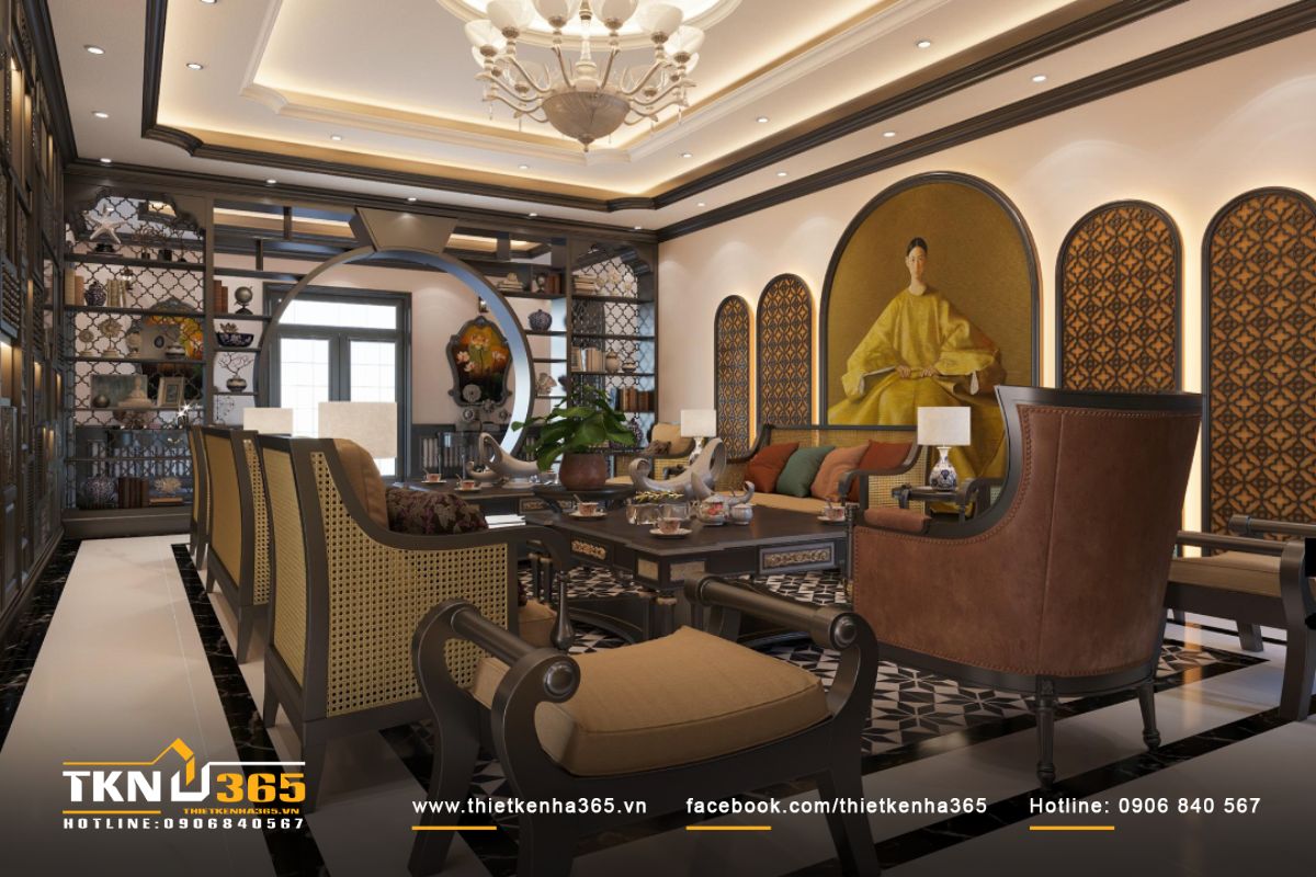 B&agrave;n ăn tạo cảm gi&aacute;c ấm c&uacute;ng trong kh&ocirc;ng gian sinh hoạt chung của gia đ&igrave;nh