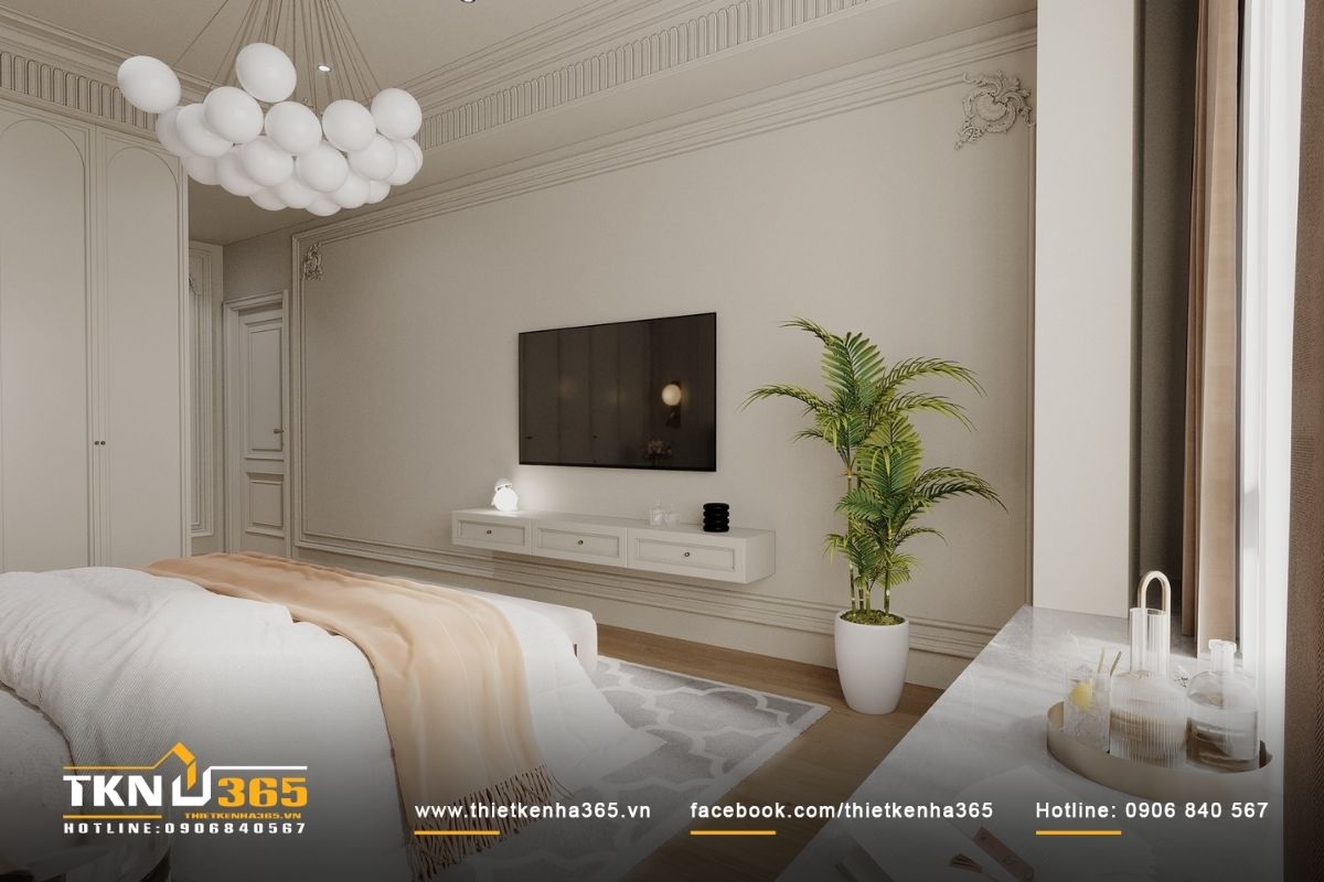 Thêm một chậu cây xanh trang trí để tăng cường sinh khí và năng lượng cho phòng