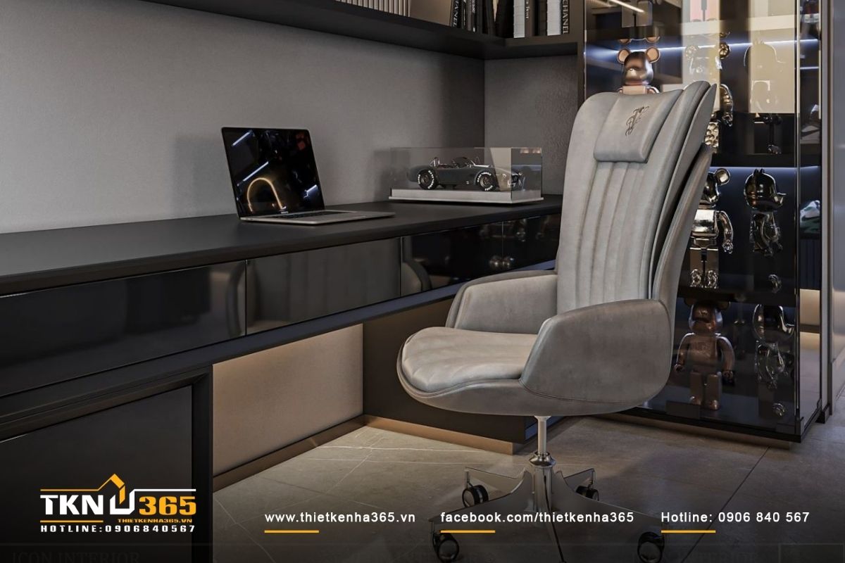 Chất liệu bàn làm việc đồng bộ với nội thất trong phòng ngủ nâng cao thẩm mỹ cho không gian sống