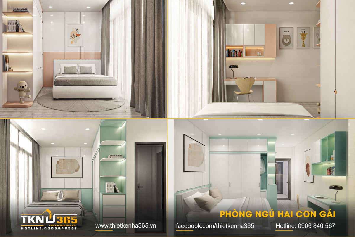 Phòng ngủ của hai bé