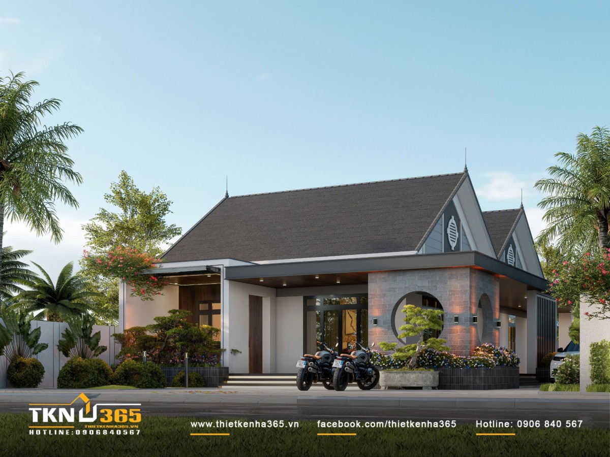 Kiến trúc nhà vườn mái Thái 1