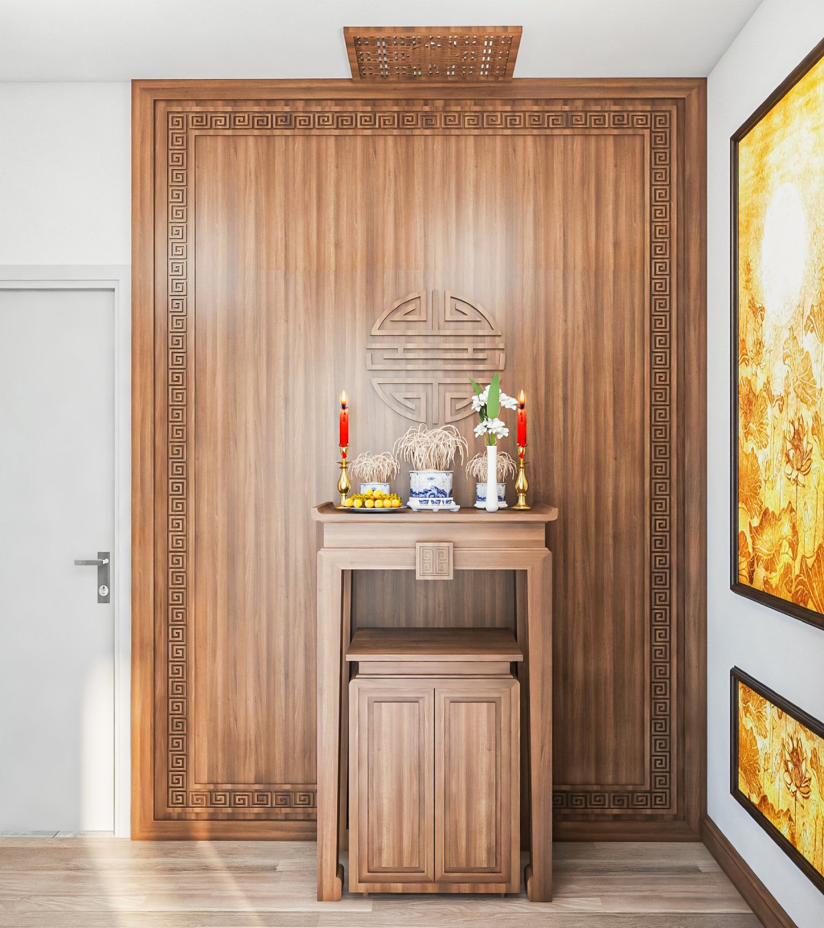 thiết kế phòng thờ