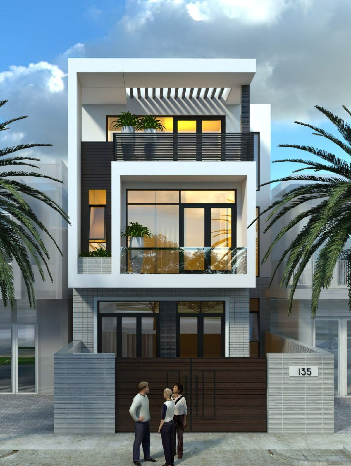 mẫu nhà ống 3 tầng mặt tiền 6m 3