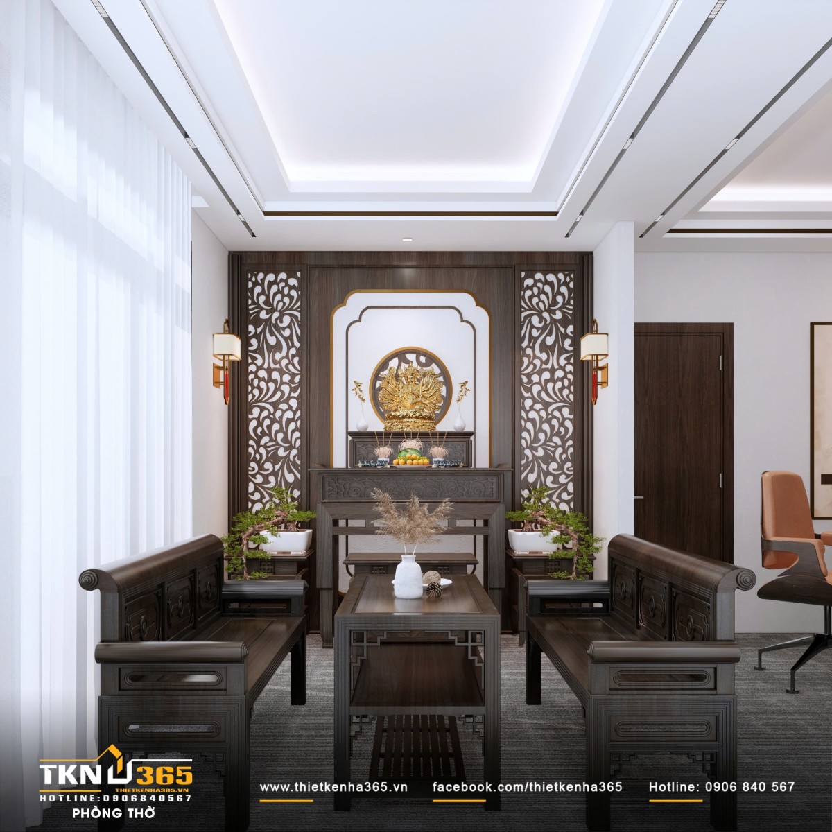 Phong thủy ph&ograve;ng thờ 2