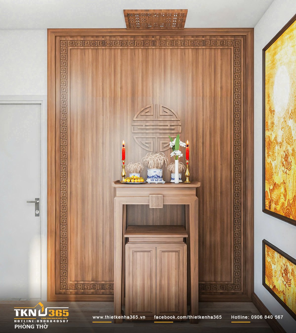 Phong thủy ph&ograve;ng thờ 8