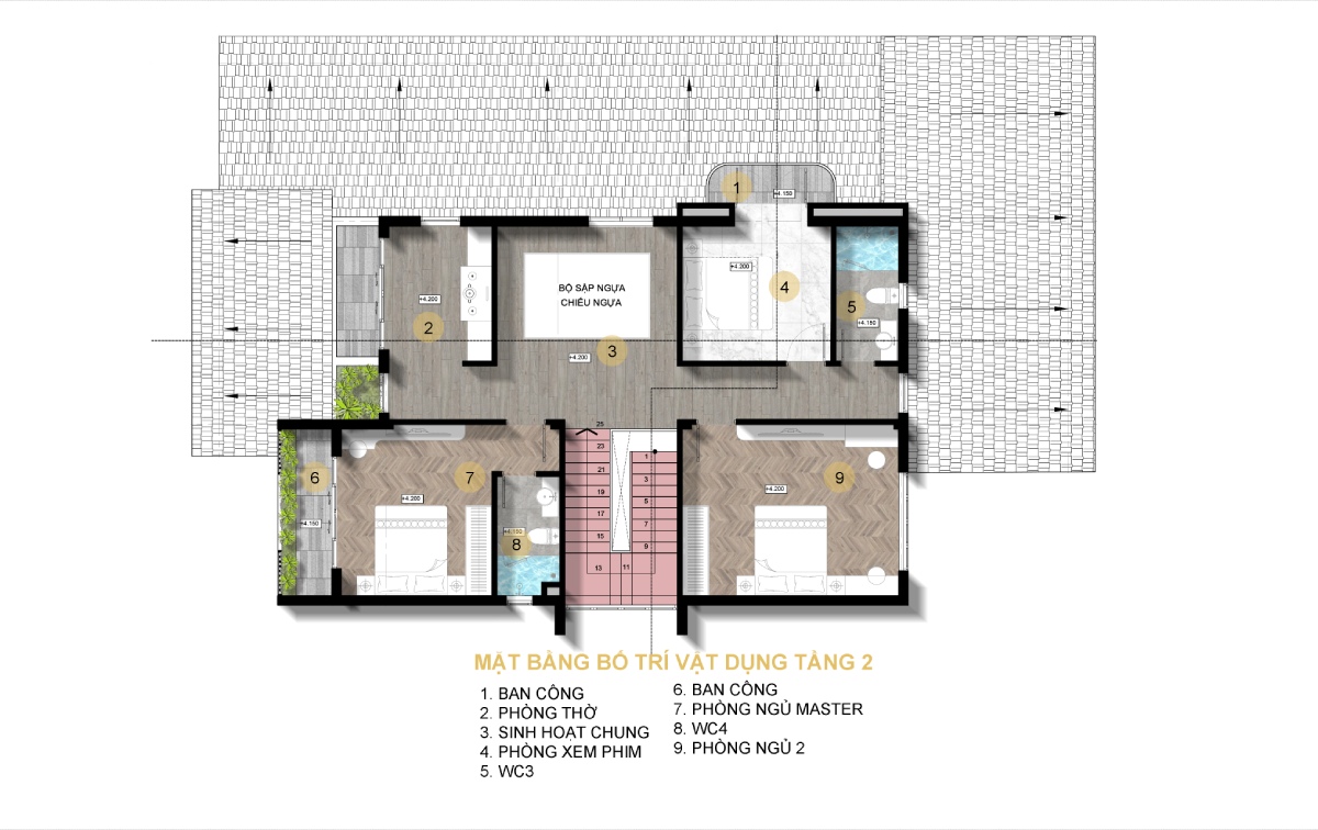 Thiết kế biệt thự 2 tầng 4