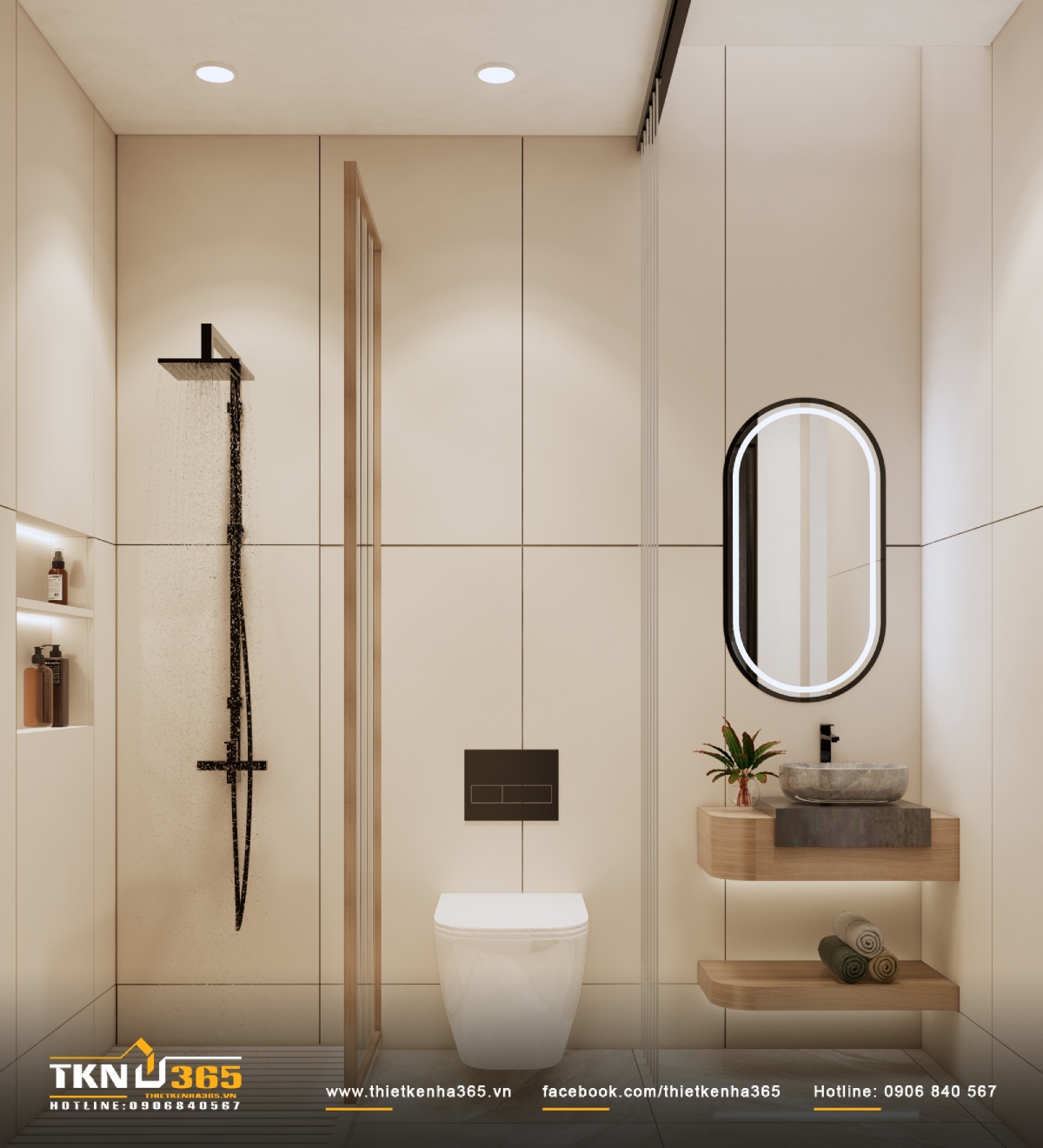 Thiết kế nhà phố 3 tầng 5