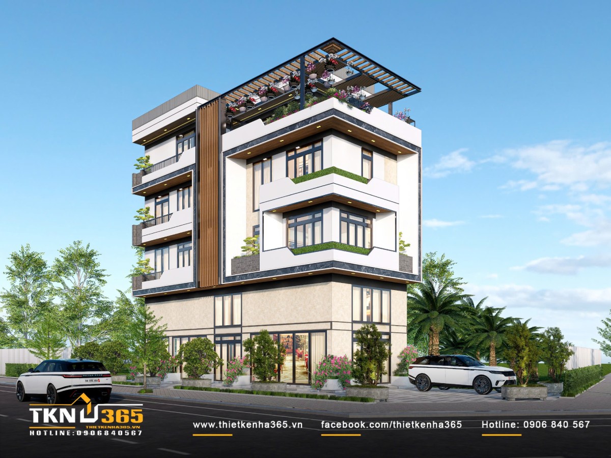 Thiết kế nhà phố 4 tầng 2