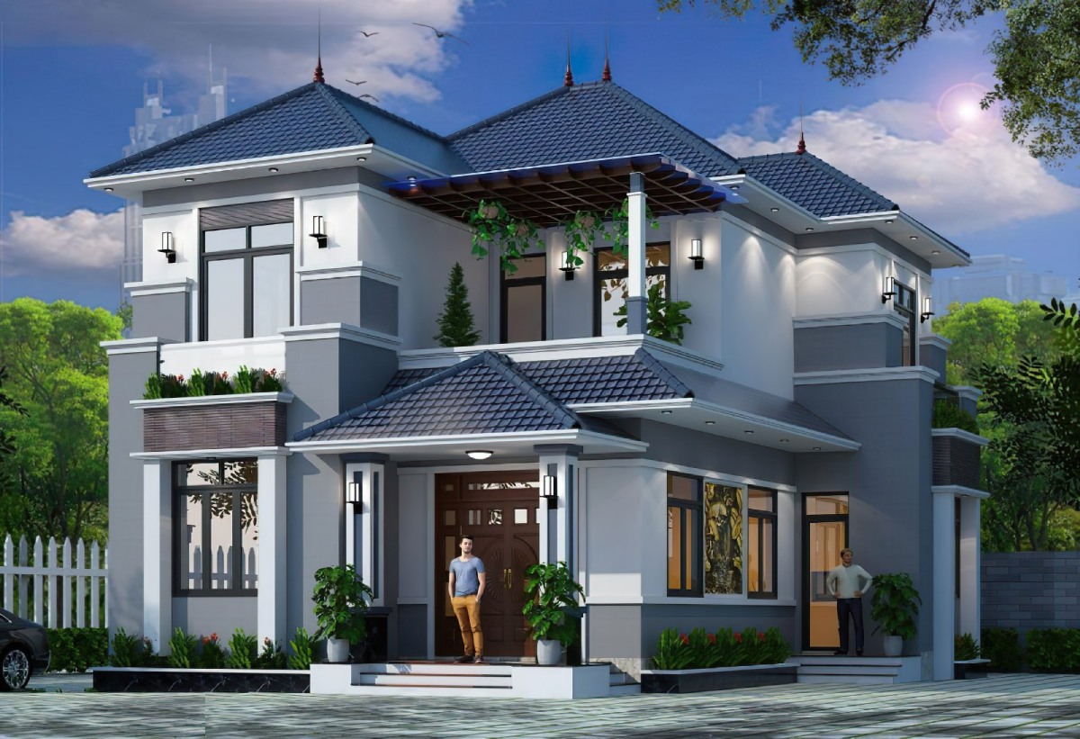 mẫu nhà 2 tầng 8