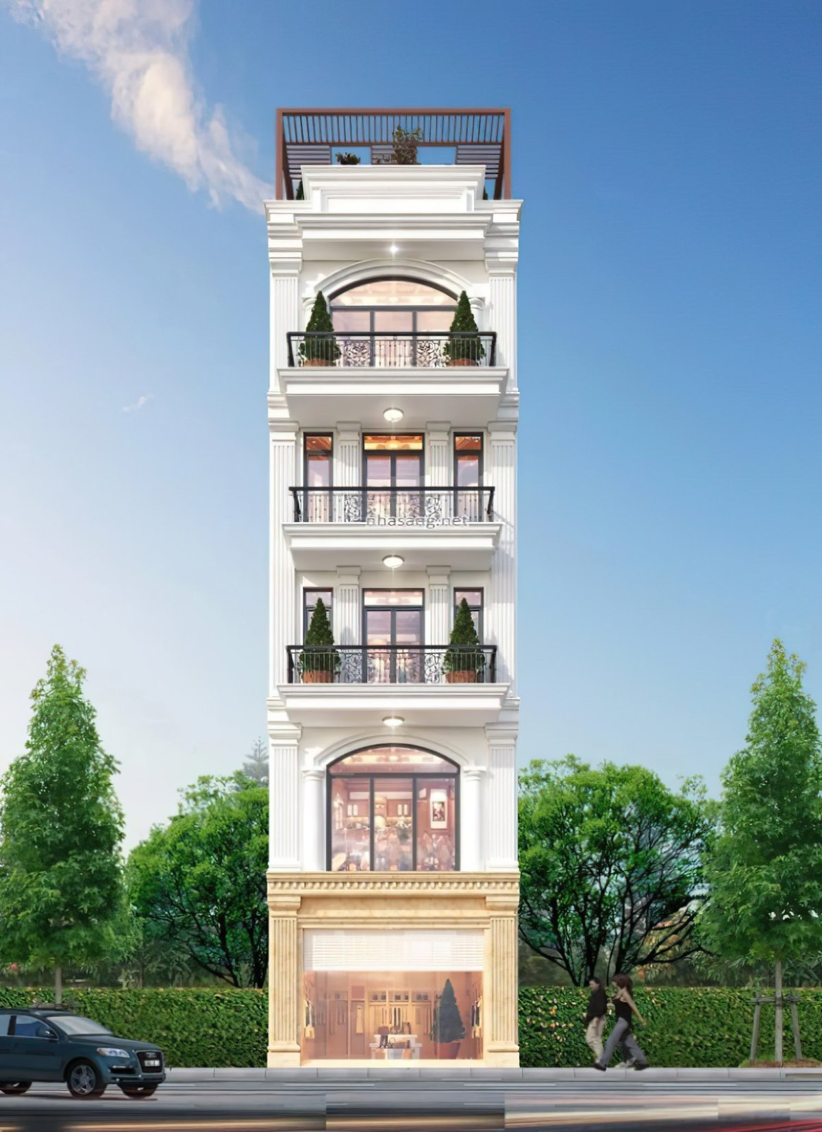 mẫu nhà 5 tầng 5