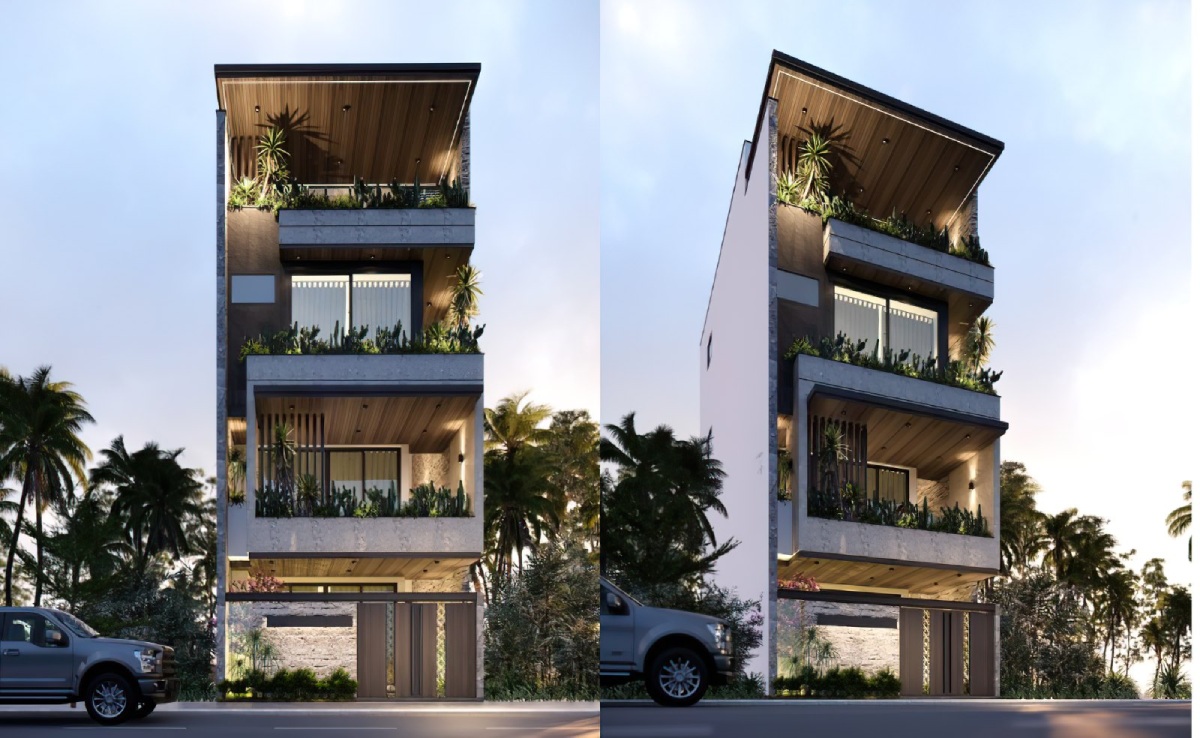 Mẫu nhà phố 4 tầng 7