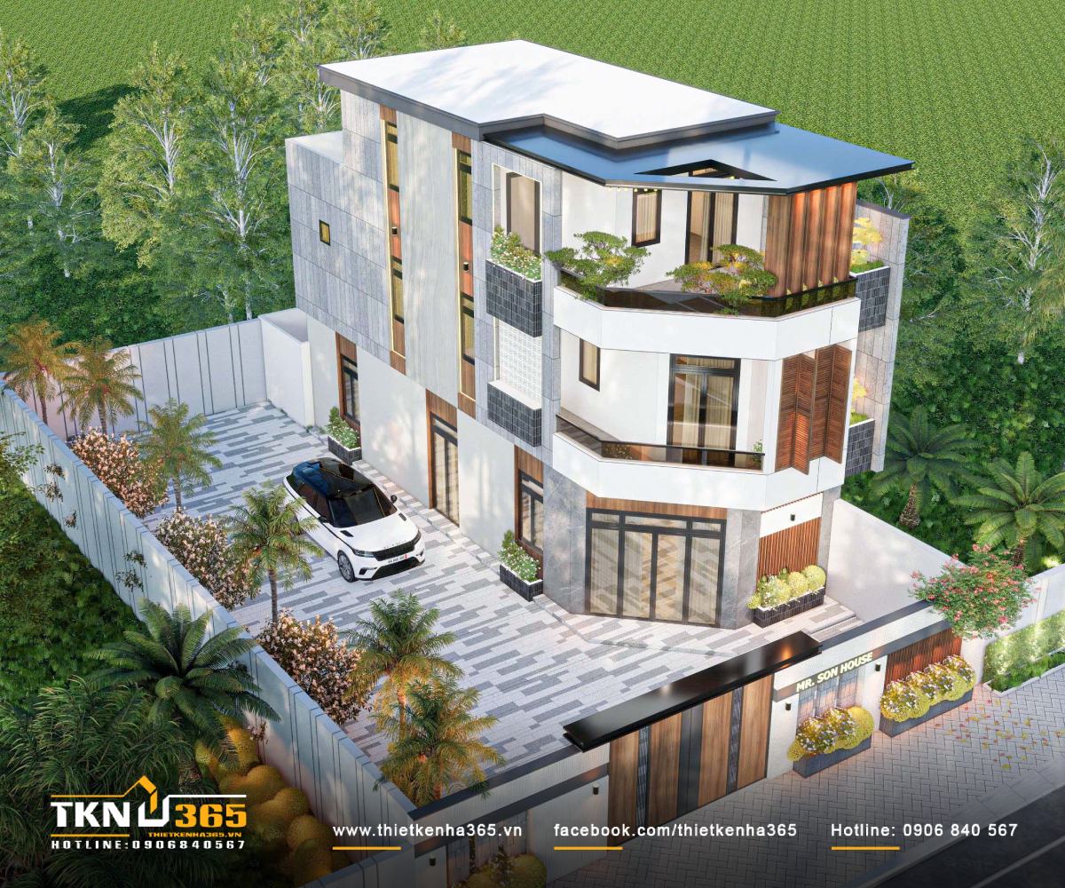Thiết kế biệt thự phố 3 tầng 12