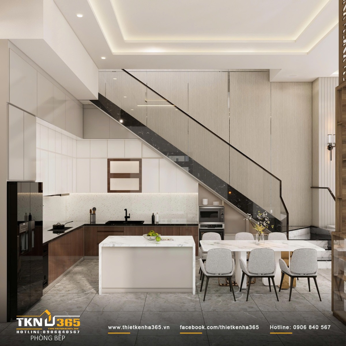 Thiết kế biệt thự phố 3 tầng 5