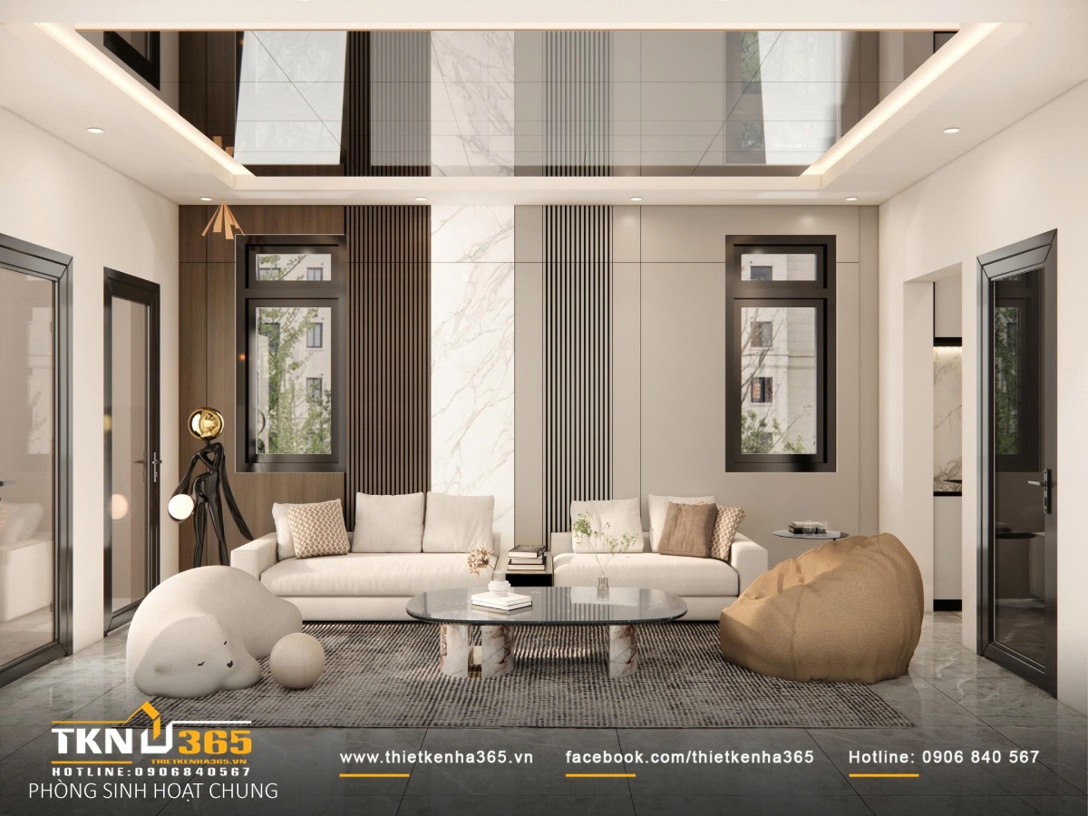 Thiết kế biệt thự phố 3 tầng 6