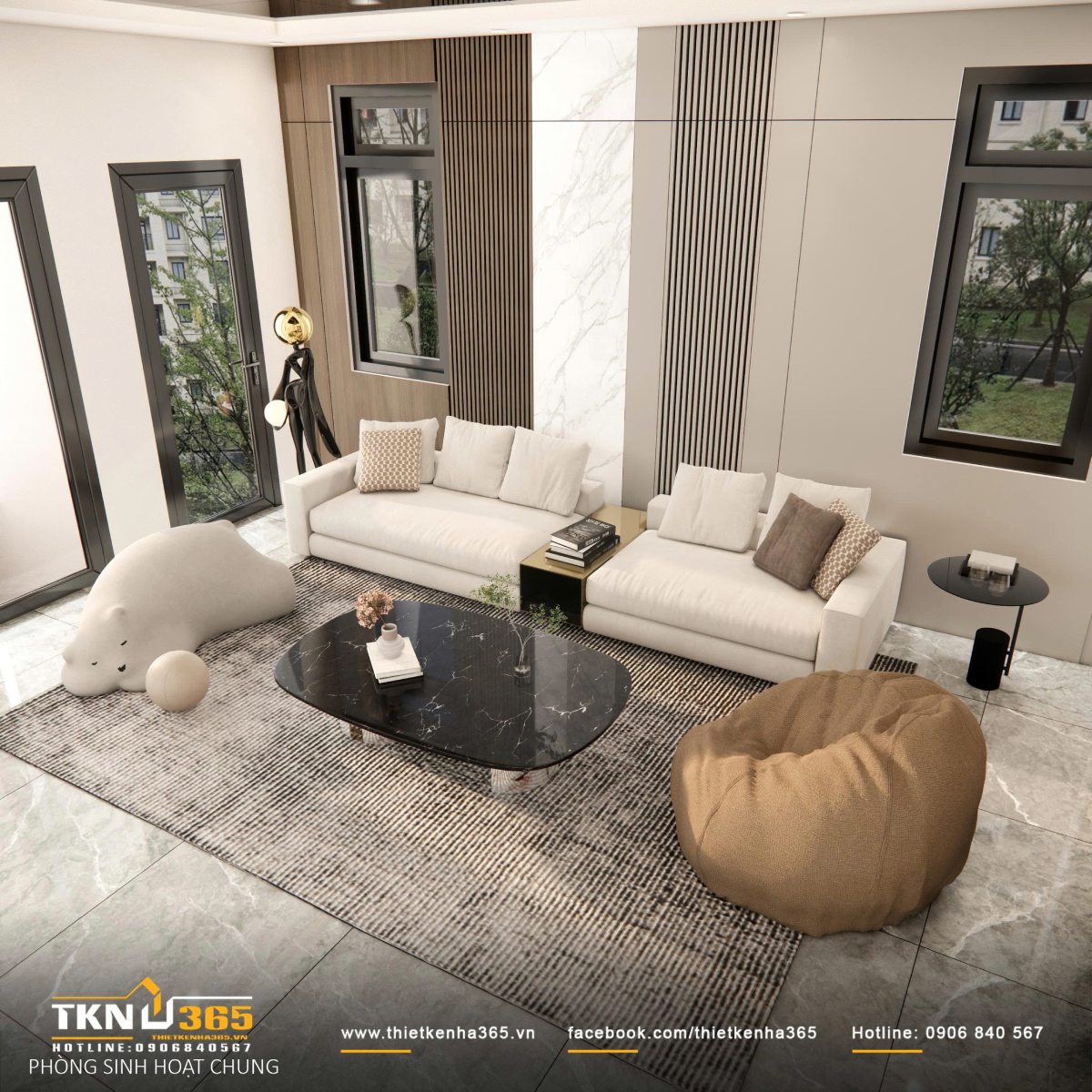 Thiết kế biệt thự phố 3 tầng 7