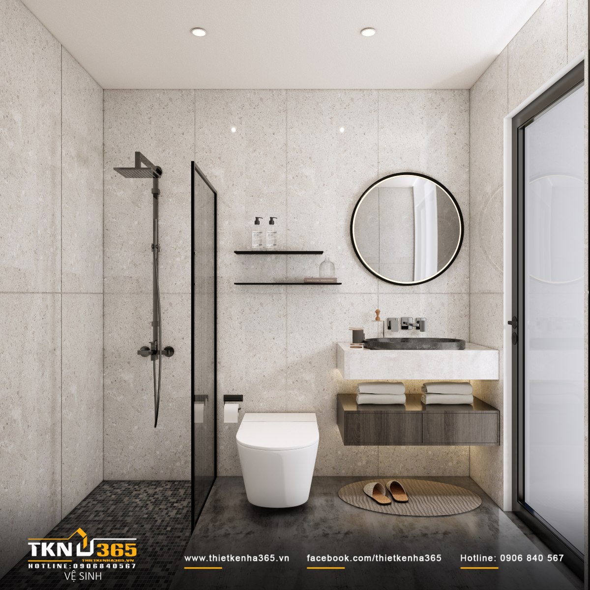 Thiết kế nhà phố 4 tầng 8