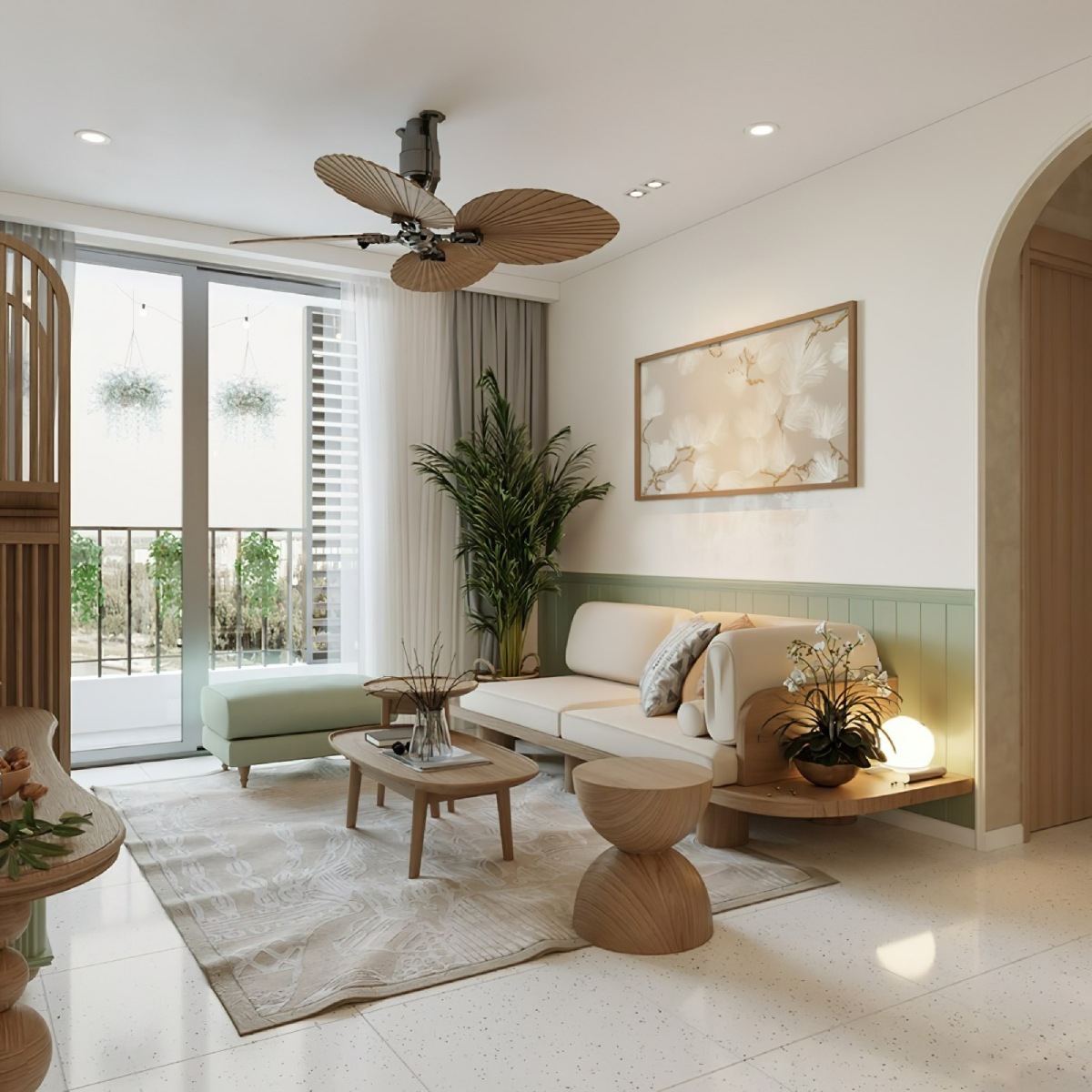 Bố tr&iacute; ph&ograve;ng kh&aacute;ch tối ưu 11