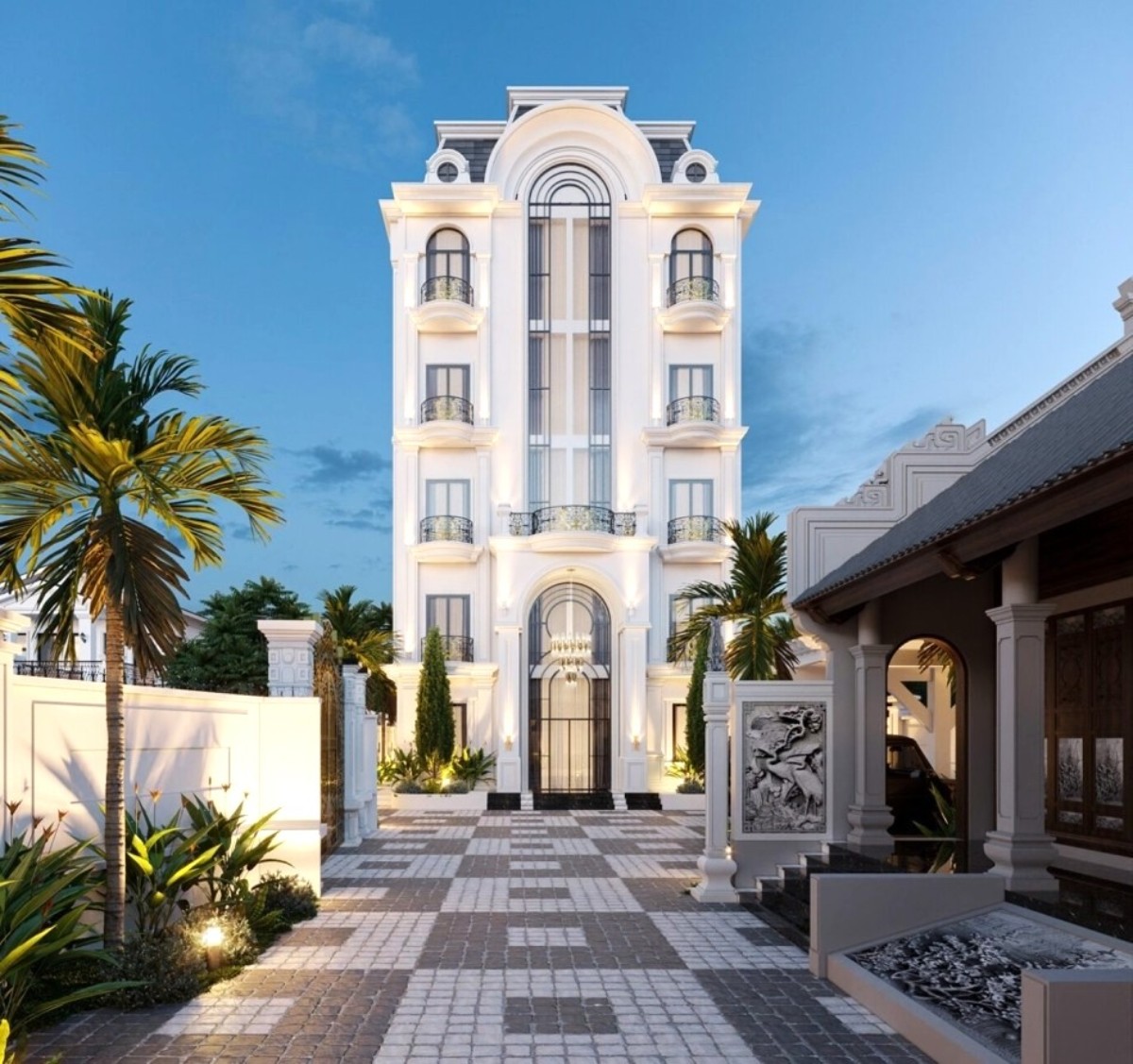 Thiết kế biệt thự 4 tầng 1