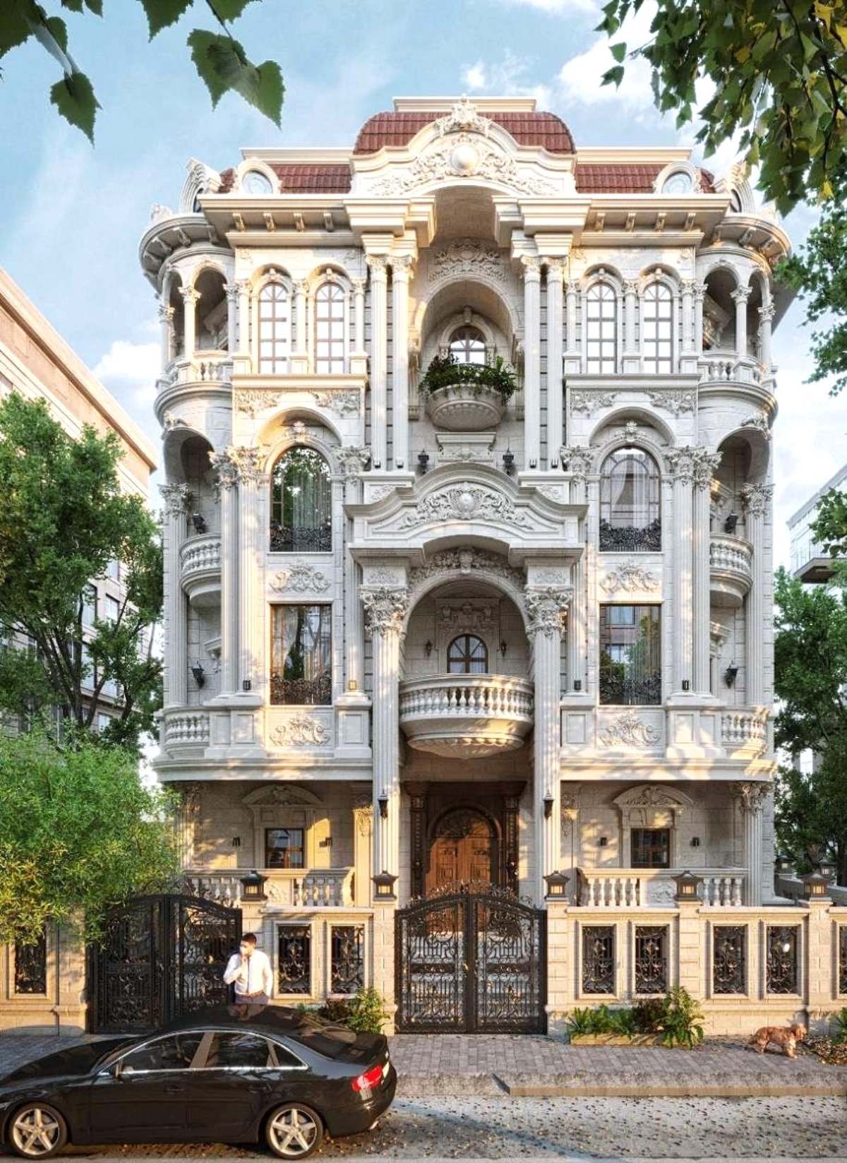 Thiết kế biệt thự 4 tầng 5