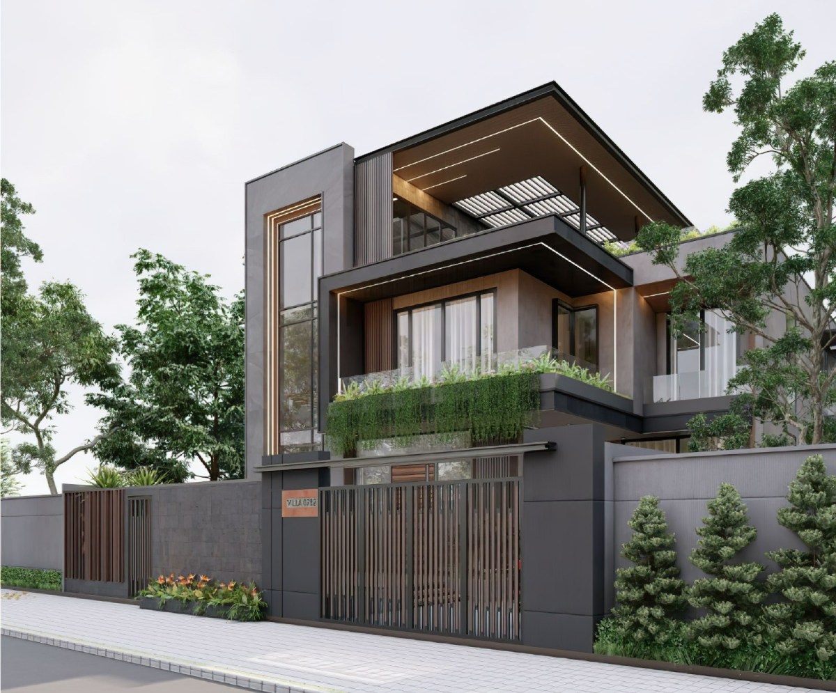 Thiết kế biệt thự mini 2 tầng 2