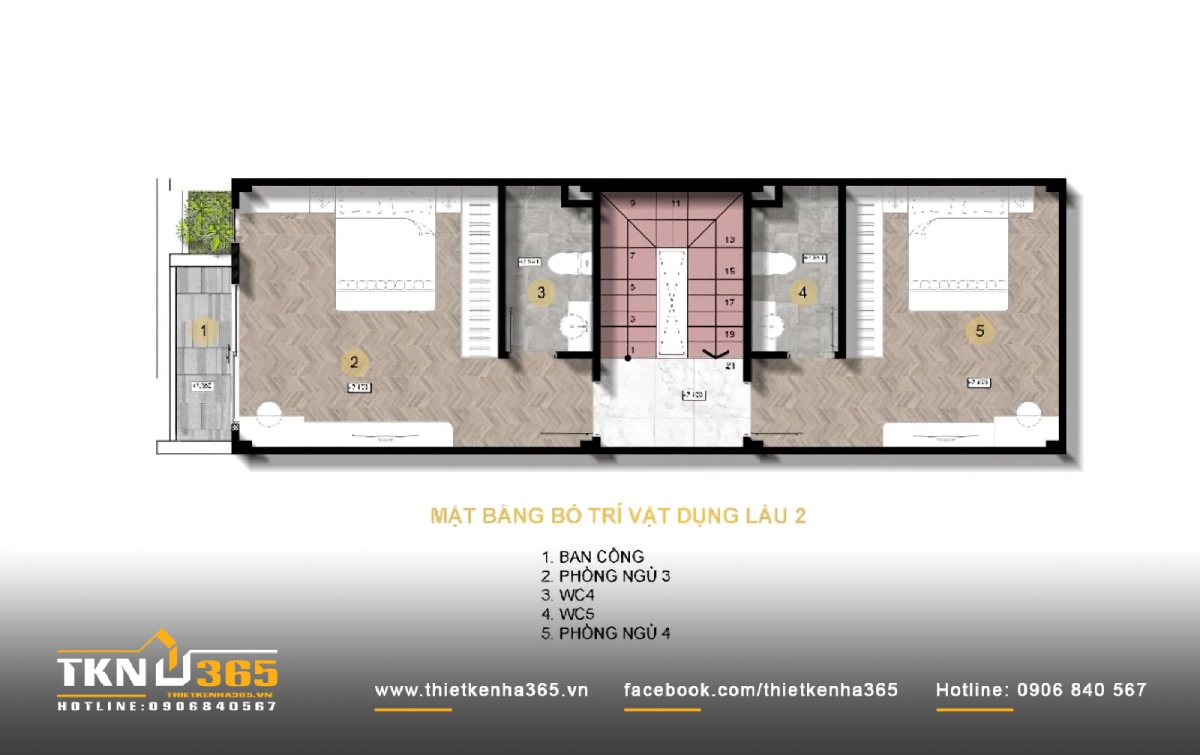 Thiết kế biệt thự mini 2 tầng 9