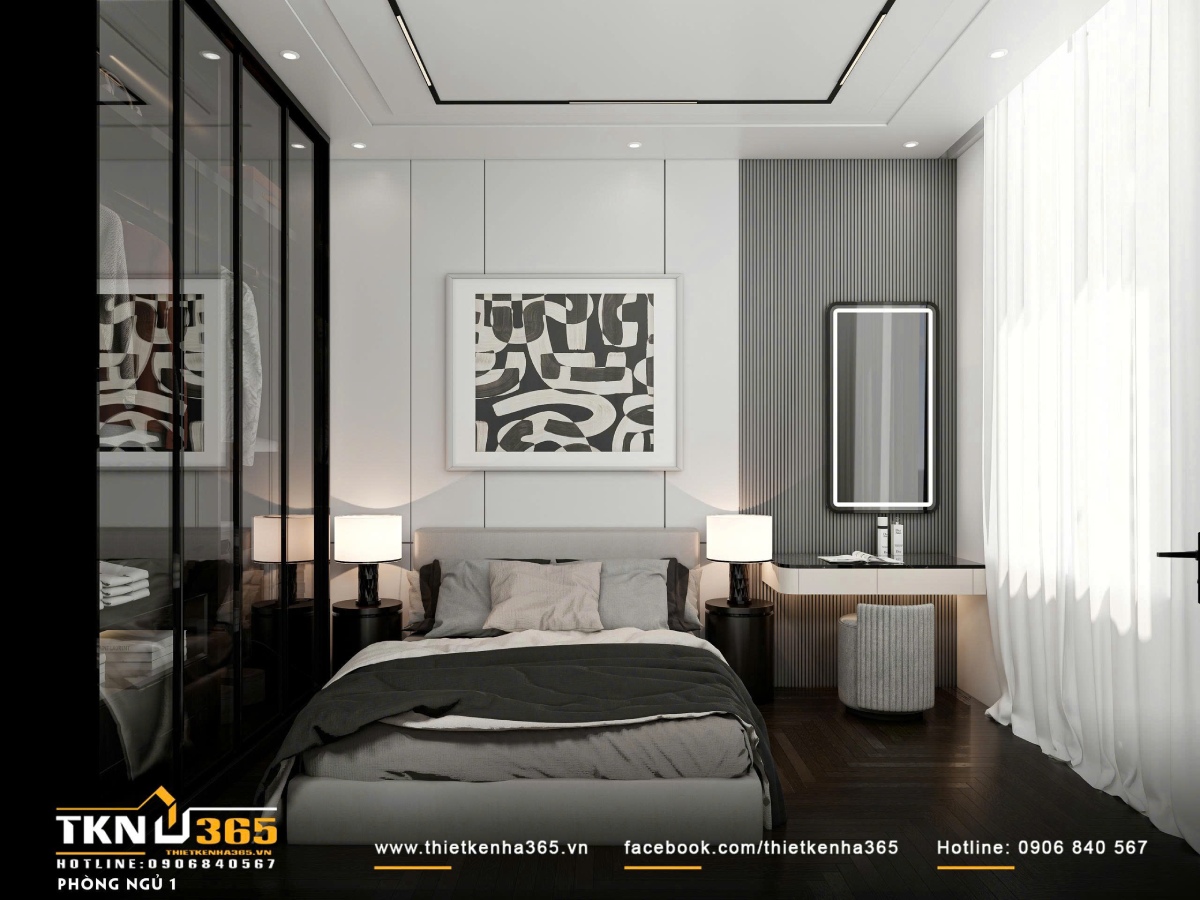 Thiết kế biệt thự phố 3 tầng 7