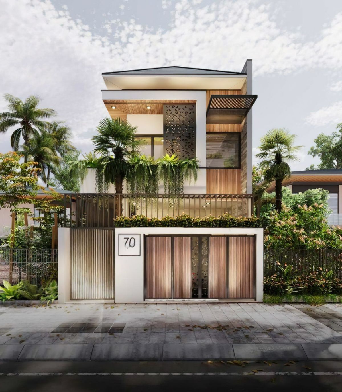 thiết kế nhà 2 tầng 5x24m 10