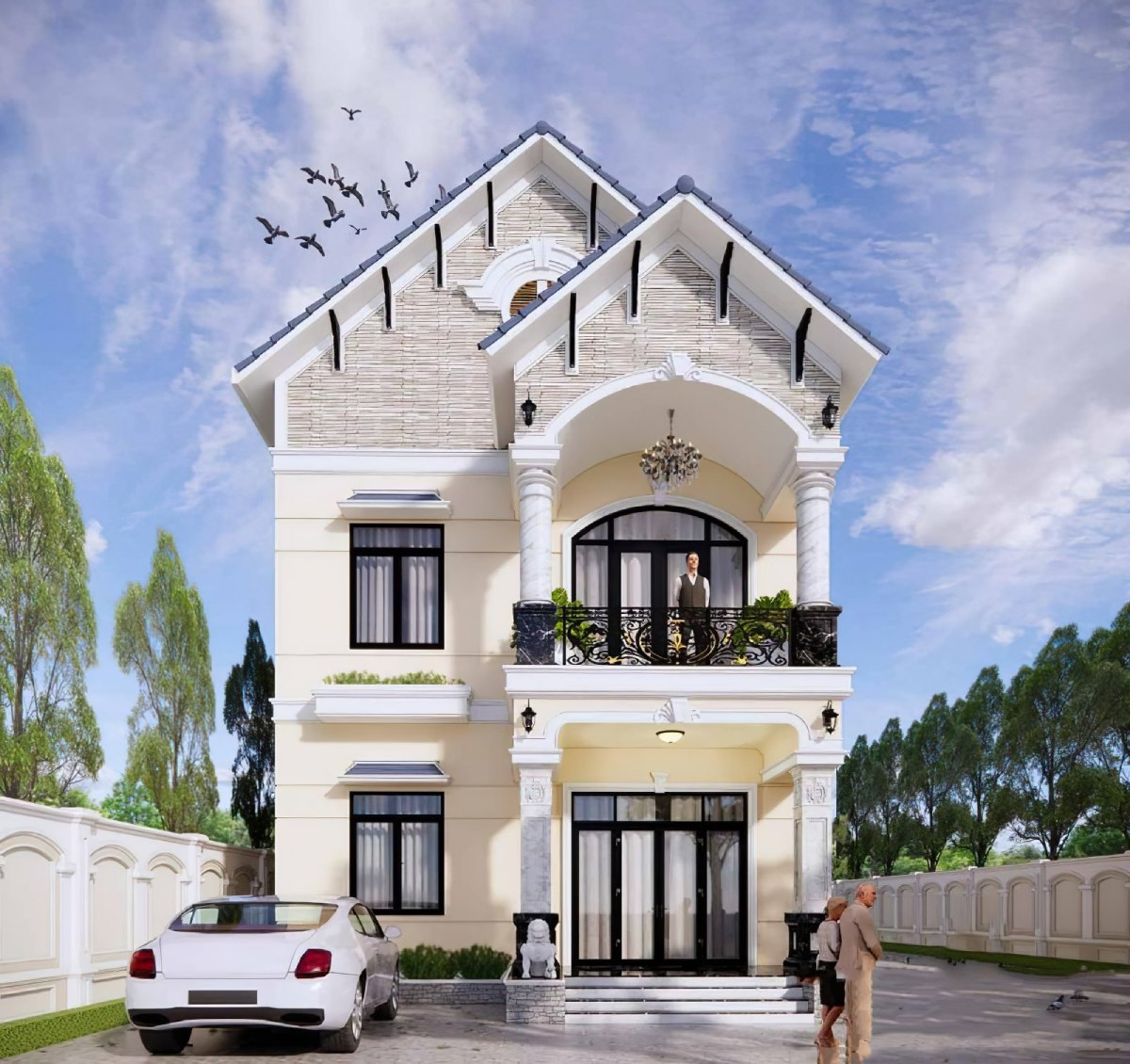 thiết kế nhà 2 tầng 5x24m 2