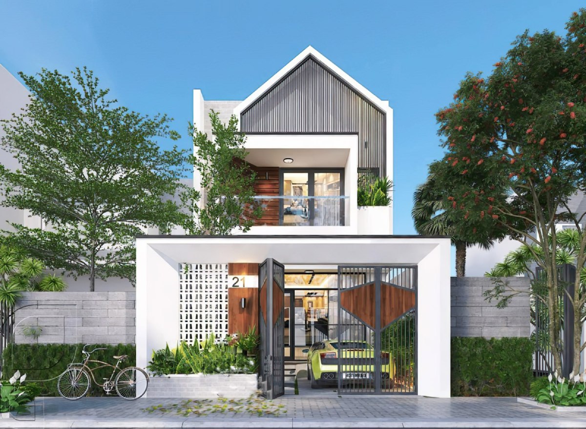 thiết kế nhà 2 tầng 7x20m 1