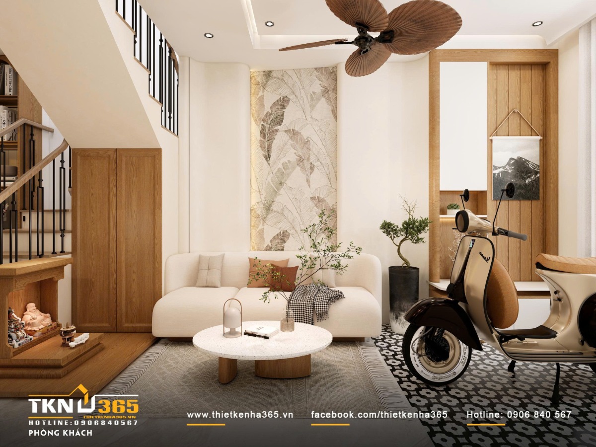 Thiết kế nhà phố 3 tầng 5