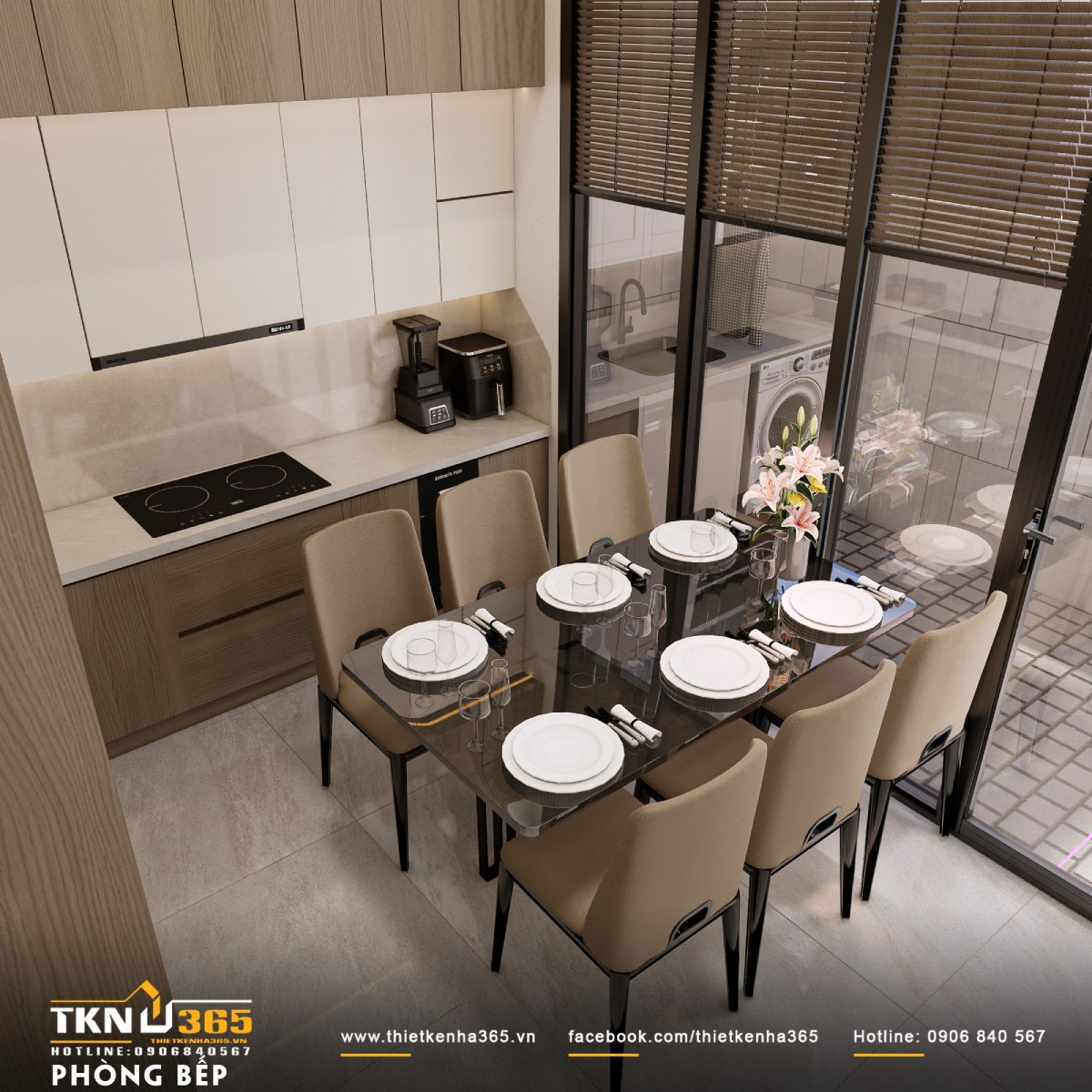 Thiết kế nhà phố 4 tầng 4