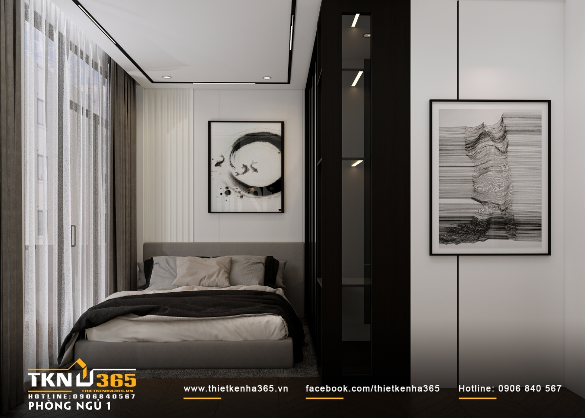 Thiết kế nhà phố 4 tầng 5