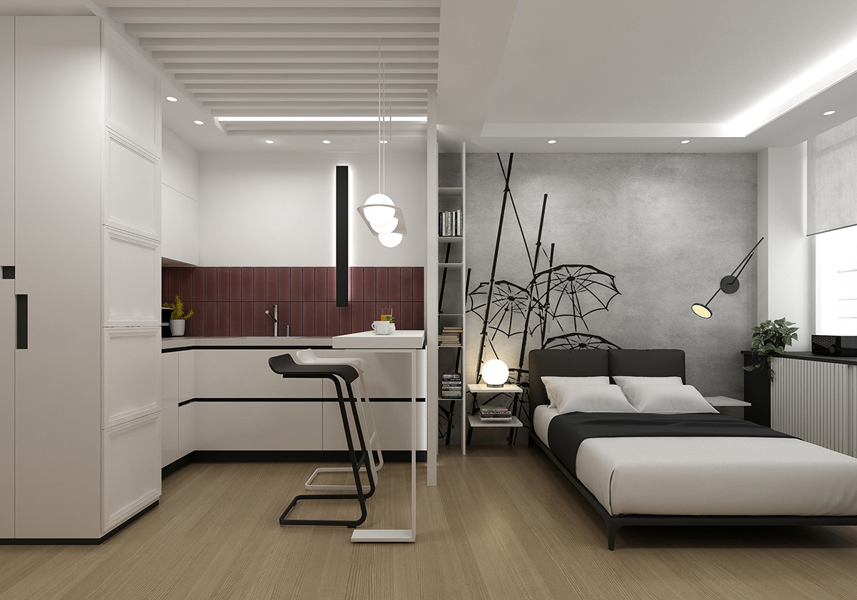 Mẫu nội thất nh&agrave; nhỏ đẹp 45m2 được bố tr&iacute; hợp l&yacute;