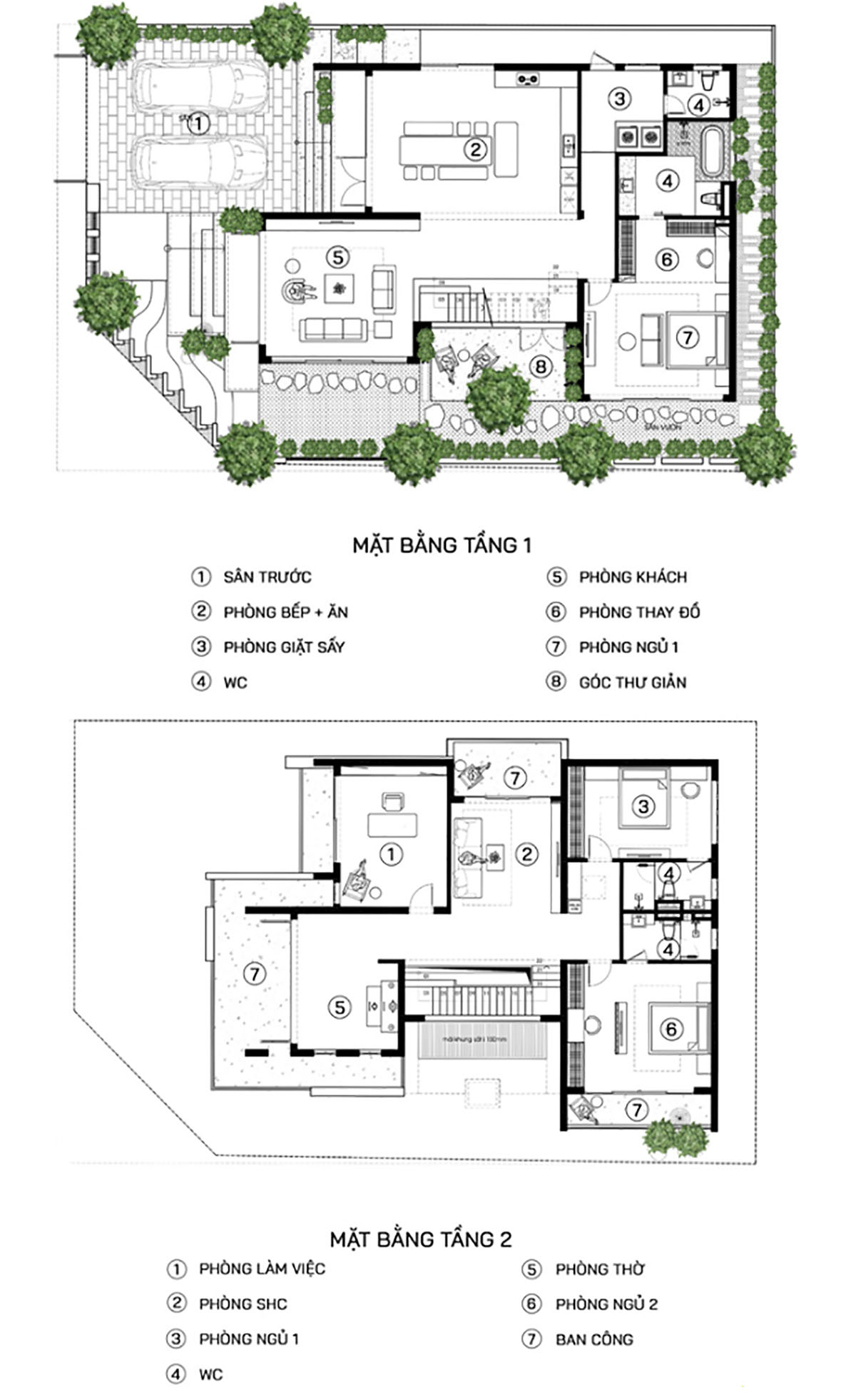 Bản vẽ c&ocirc;ng năng mẫu biệt thự 2 tỷ m&aacute;i nhật