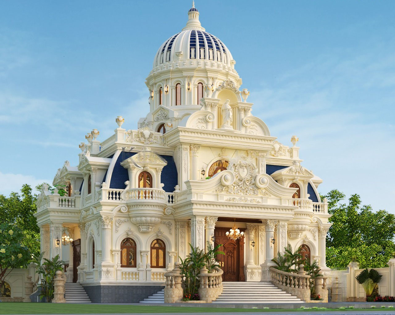 Biệt thự kiểu Pháp luôn được ưa chuộng bởi vẻ đẹp sang trọng, tinh tế và giá trị bền vững theo thời gian.