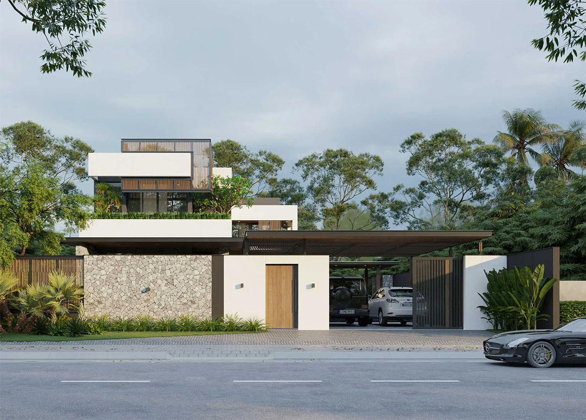 Mẫu biệt thự 2 tỷ kết hợp s&acirc;n vườn tỏa l&ecirc;n vẻ xanh m&aacute;t, gần gũi thi&ecirc;n nhi&ecirc;n