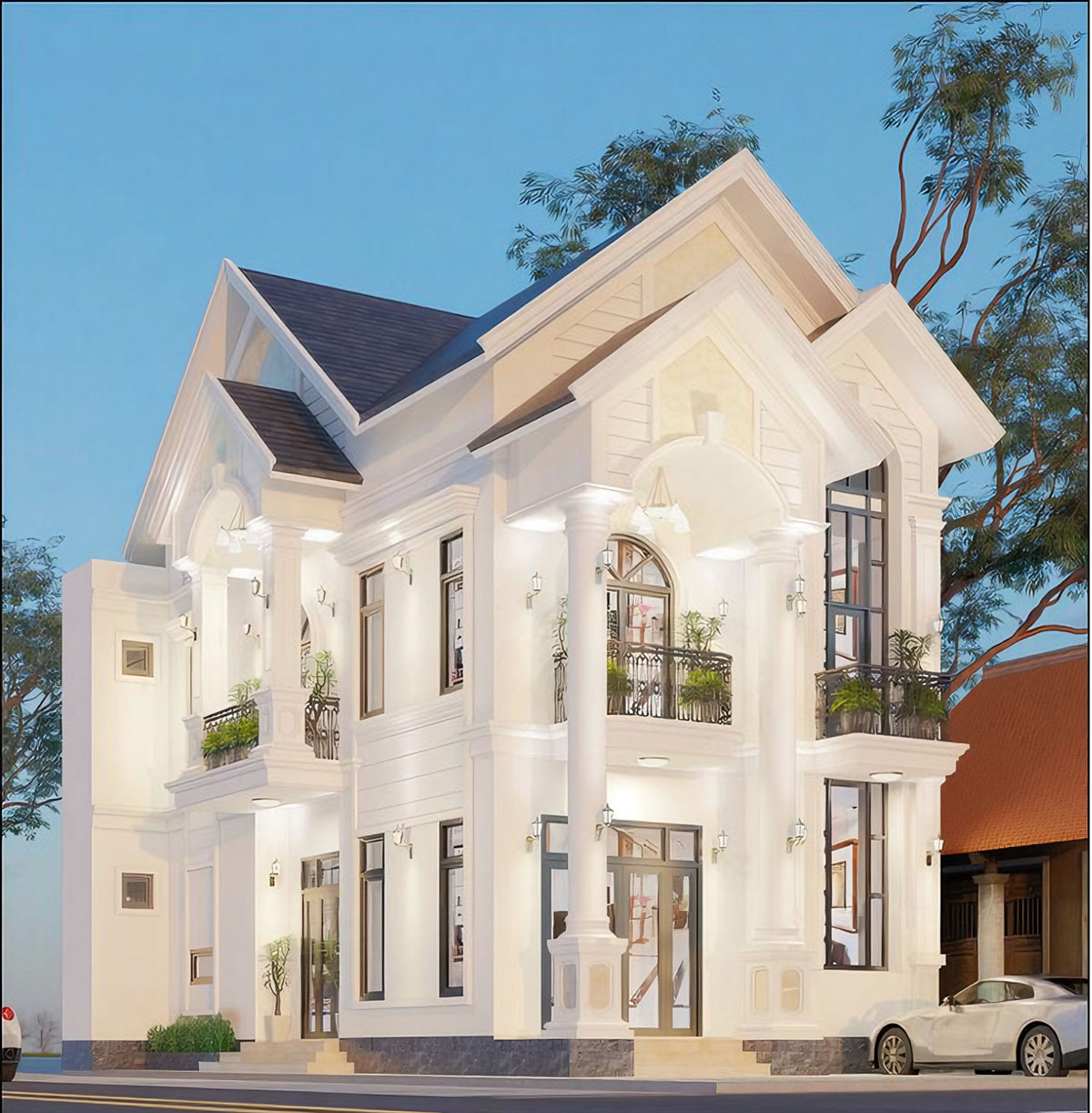 Biệt thự 2 mặt tiền lu&ocirc;n l&agrave; lựa chọn được nhiều gia chủ quan t&acirc;m nhờ sự bề thế, sang trọng v&agrave; khả năng ph&ocirc; diễn kiến tr&uacute;c ở nhiều g&oacute;c nh&igrave;n.