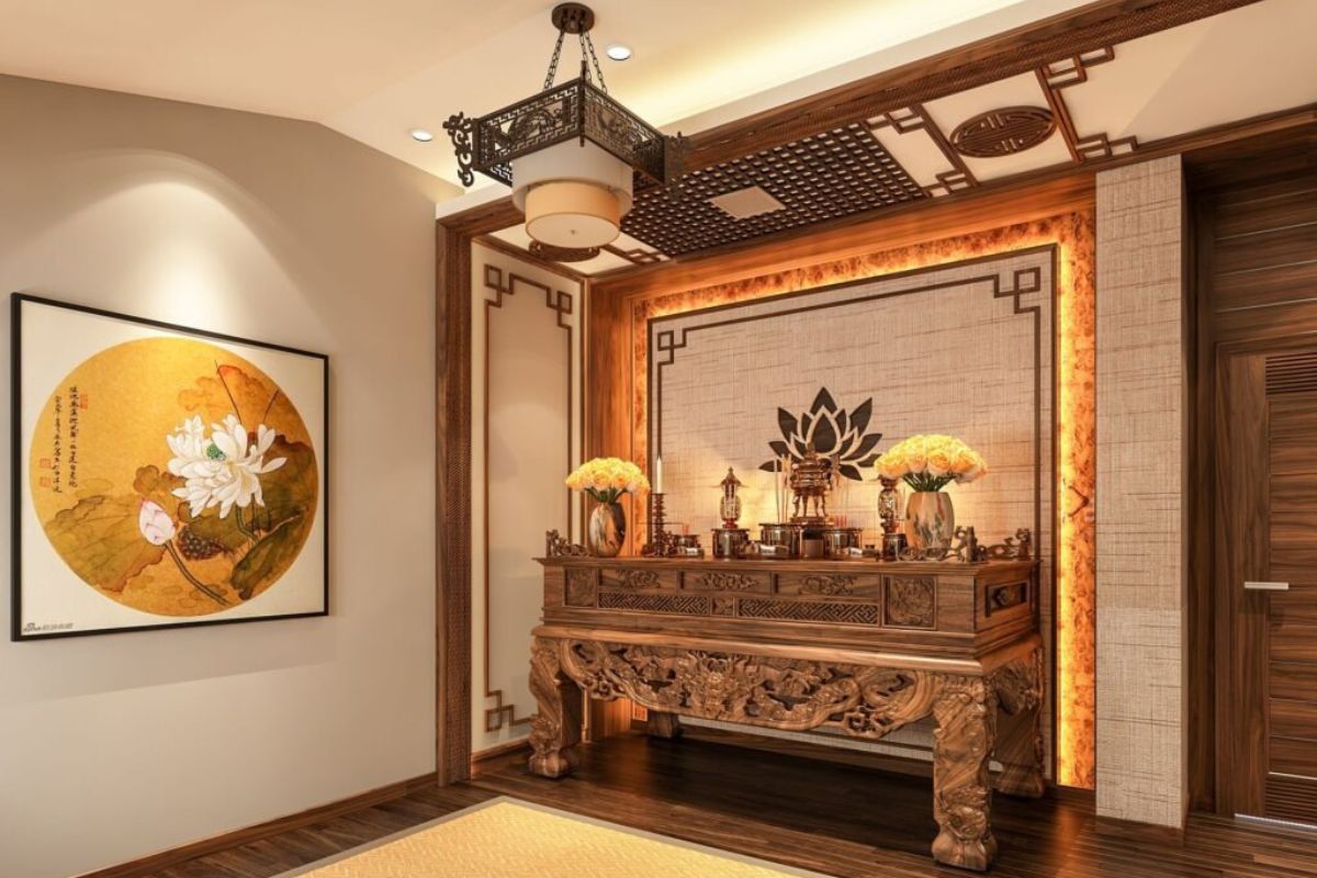 Hướng đặt bàn thờ Gia Tiên cần phù hợp với tuổi mệnh của gia chủ (Ảnh: Sưu tầm)