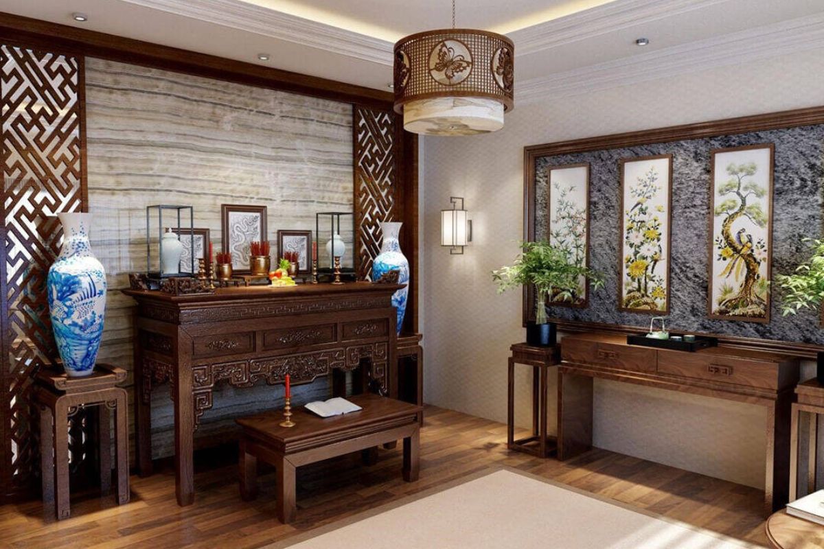 Đặt thêm cây xanh phong thủy vừa hóa giải hướng bàn thờ đối diện cửa chính vừa tăng cường vượng khí cho không gian sống (Ảnh: Sưu tầm)